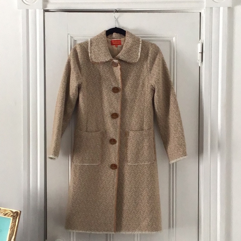 Vivienne Westwood Red Label Fall/Winter 2004 tan and white pattern wool coat